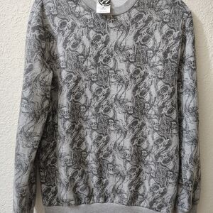 Hybrid Apparel Y2K Grunge Streetware Long Sleeve Pullover Sweatshirt Men's M